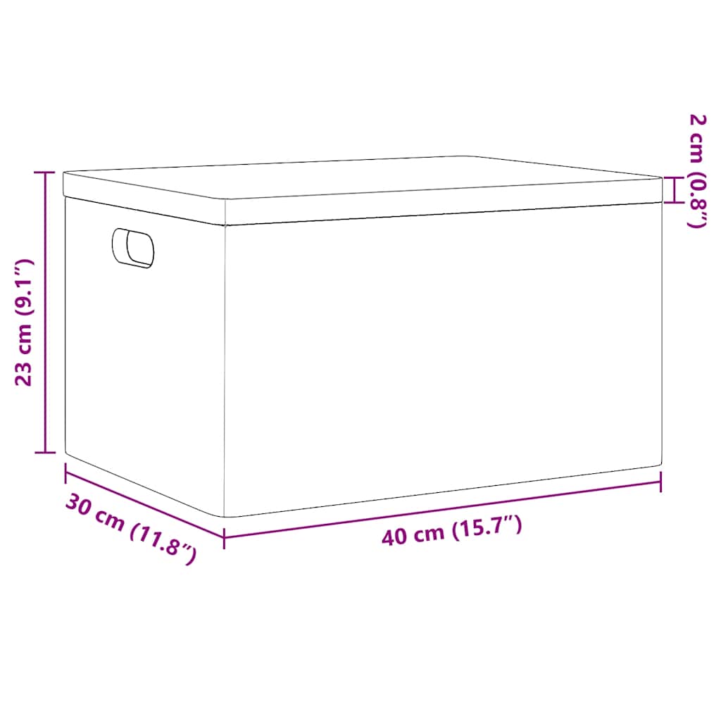 Ξύλινο κουτί με καπάκι και χειρολαβές 40x30x23 cm - Pakobazaar