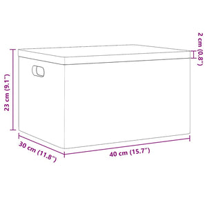 Ξύλινο κουτί με καπάκι και χειρολαβές 40x30x23 cm - Pakobazaar