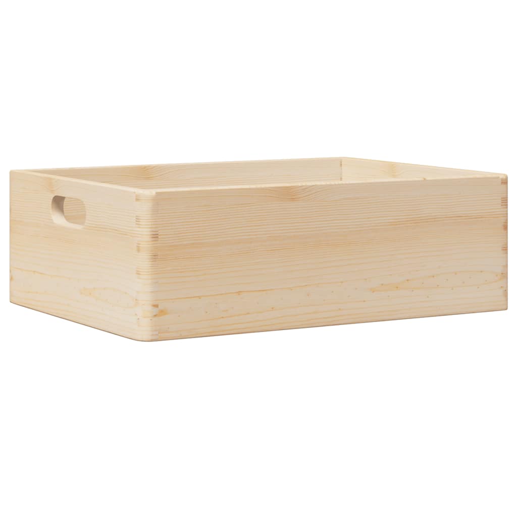Ξύλινο κουτί με λαβές 40x30x13 cm από μασίφ ξύλο πεύκο - Pakobazaar