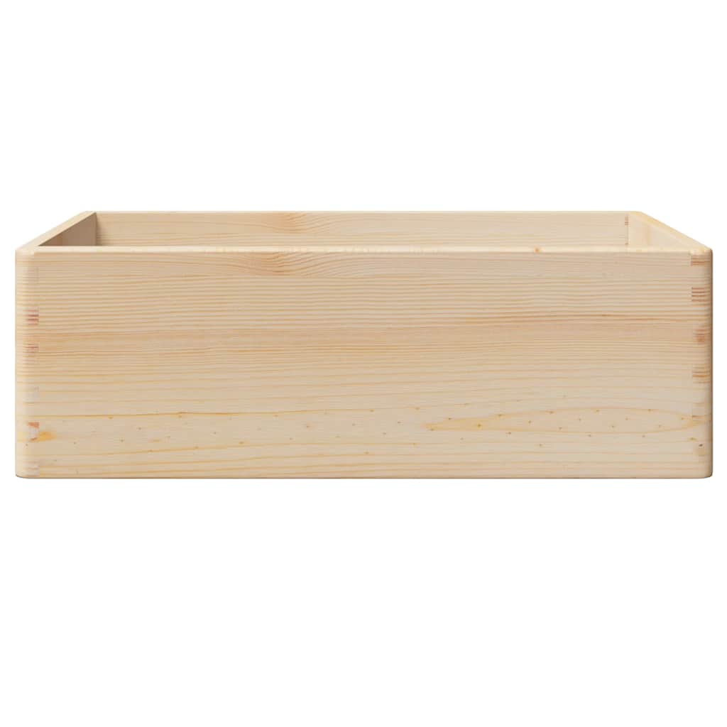 Ξύλινο κουτί με λαβές 40x30x13 cm από μασίφ ξύλο πεύκο - Pakobazaar