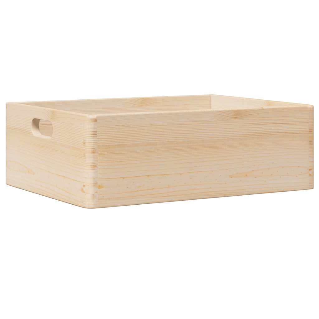 Ξύλινο κουτί με λαβές 40x30x13 cm από μασίφ ξύλο πεύκο - Pakobazaar