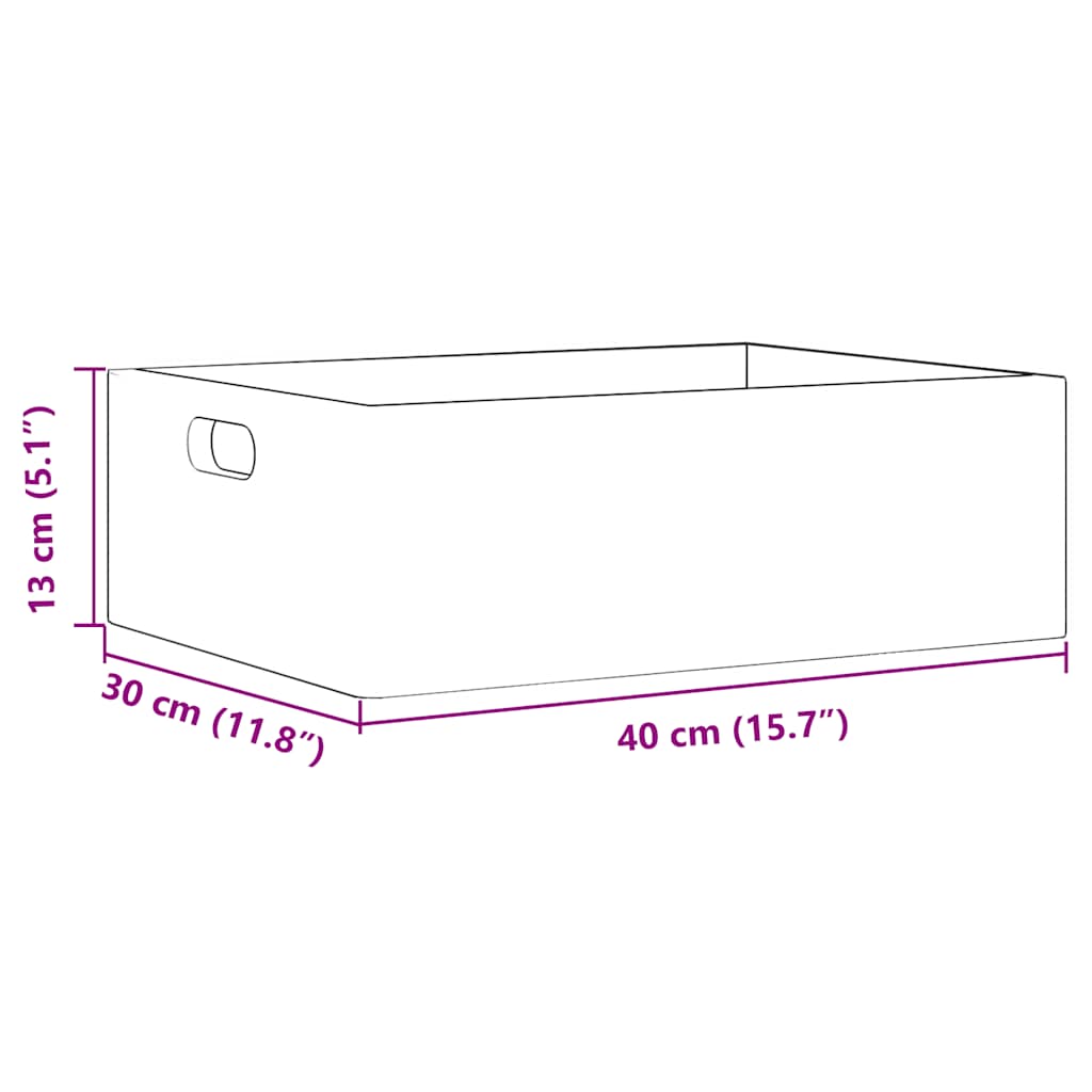 Ξύλινο κουτί με λαβές 40x30x13 cm από μασίφ ξύλο πεύκο - Pakobazaar