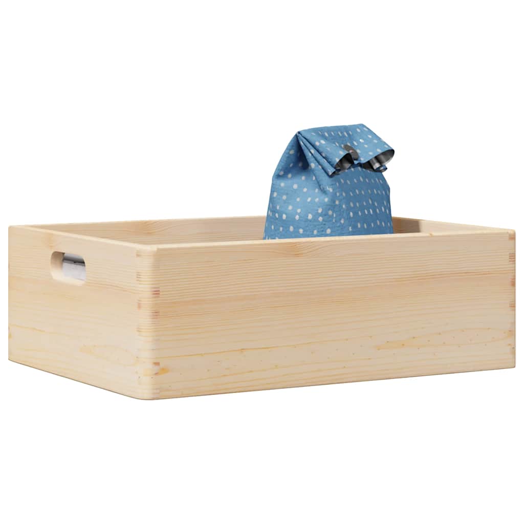 Ξύλινο κουτί με λαβές 40x30x13 cm από μασίφ ξύλο πεύκο - Pakobazaar