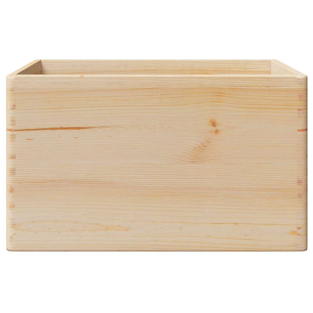 Ξύλινο κουτί με χειρολαβές 40x30x23 cm από μασίφ ξύλο πεύκο - Pakobazaar