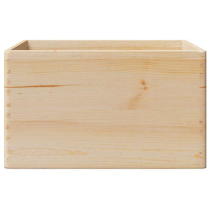 Ξύλινο κουτί με χειρολαβές 40x30x23 cm από μασίφ ξύλο πεύκο - Pakobazaar