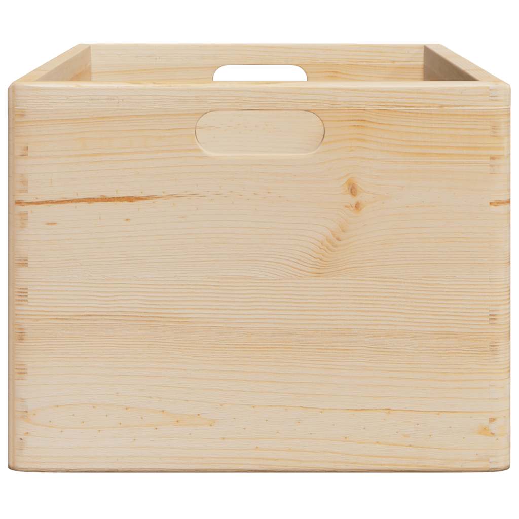 Ξύλινο κουτί με χειρολαβές 40x30x23 cm από μασίφ ξύλο πεύκο - Pakobazaar
