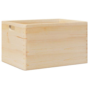 Ξύλινο κουτί με χειρολαβές 40x30x23 cm από μασίφ ξύλο πεύκο - Pakobazaar