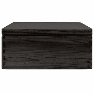 Ξύλινο κουτί με καπάκι Μαύρο 40x30x13 cm από μασίφ ξύλο πεύκο - Pakobazaar