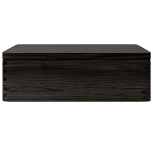 Ξύλινο κουτί με καπάκι και λαβές Μαύρο 40x30x13cm - Pakobazaar
