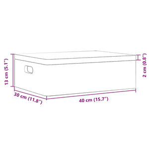 Ξύλινο κουτί με καπάκι και λαβές Μαύρο 40x30x13cm - Pakobazaar
