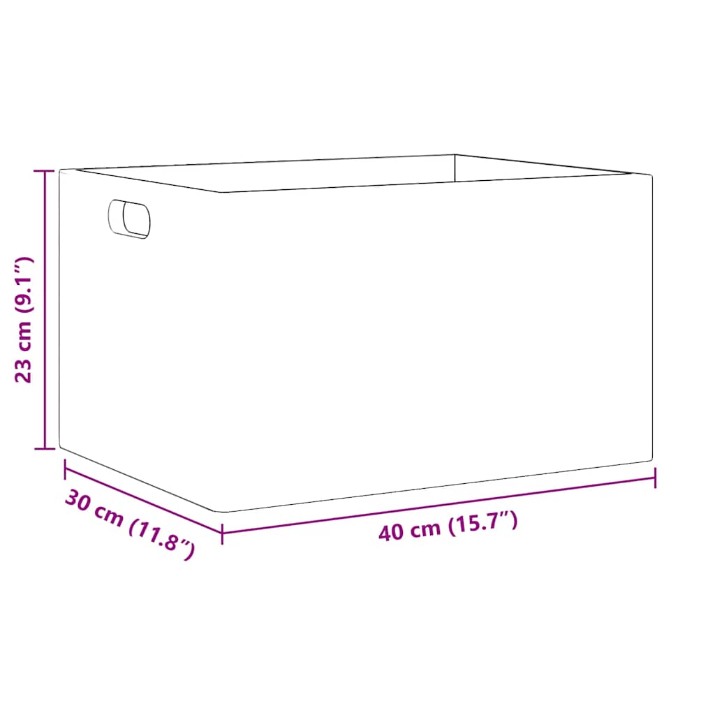 Ξύλινο κουτί με χειρολαβές Μαύρο 40x30x23 cm μασίφ ξύλο πεύκο - Pakobazaar