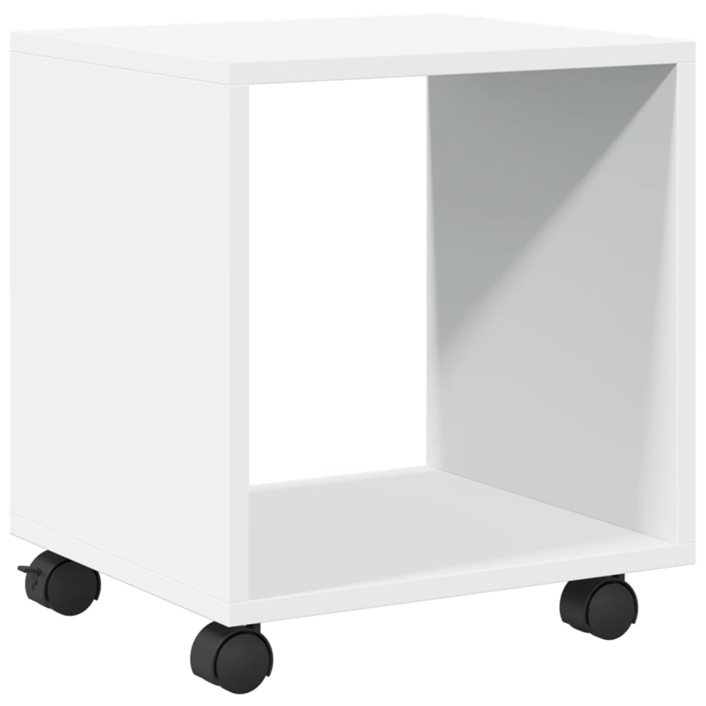 Ντουλάπι Τροχήλατο Λευκό 37x33x42,5 εκ. από Επεξ. Ξύλο - Pakobazaar