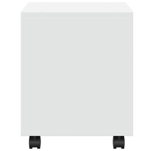 Ντουλάπι Τροχήλατο Λευκό 37x33x42,5 εκ. από Επεξ. Ξύλο - Pakobazaar