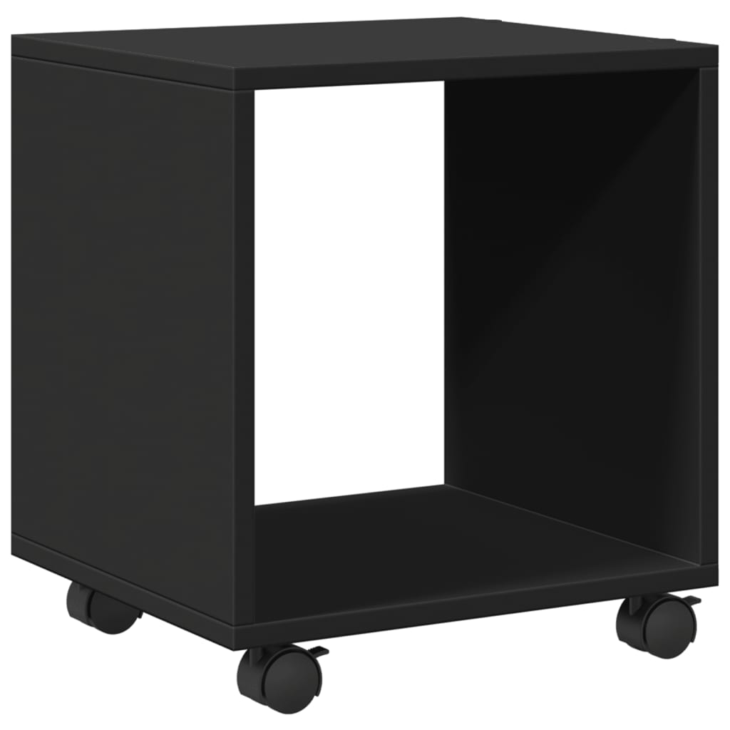Ντουλάπι Τροχήλατο Μαύρο 37x33x42,5 εκ. από Επεξ. Ξύλο