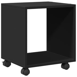 Ντουλάπι Τροχήλατο Μαύρο 37x33x42,5 εκ. από Επεξ. Ξύλο