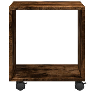 Ντουλάπι Με Ροδάκια Καπνιστή Δρυς 37x33x42,5 εκ. Επεξ. Ξύλο - Pakobazaar
