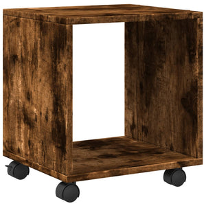 Ντουλάπι Με Ροδάκια Καπνιστή Δρυς 37x33x42,5 εκ. Επεξ. Ξύλο - Pakobazaar