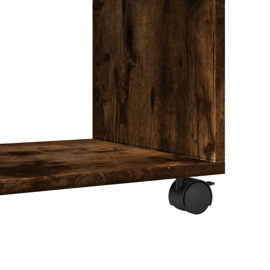 Ντουλάπι Με Ροδάκια Καπνιστή Δρυς 37x33x42,5 εκ. Επεξ. Ξύλο - Pakobazaar