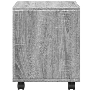 Ντουλάπι Με Ροδάκια Γκρι Sonoma 37x33x42,5 εκ. Επεξεργ. Ξύλο - Pakobazaar