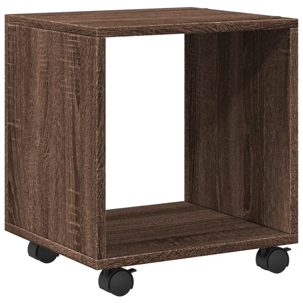 Ντουλάπι Τροχήλατο Καφέ Δρυς 37x33x42,5 εκ. από Επεξ. Ξύλο