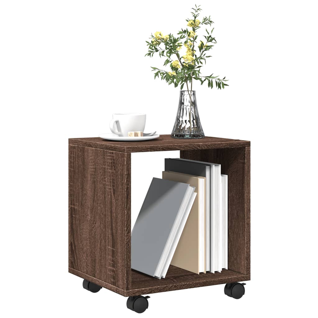 Ντουλάπι Τροχήλατο Καφέ Δρυς 37x33x42,5 εκ. από Επεξ. Ξύλο