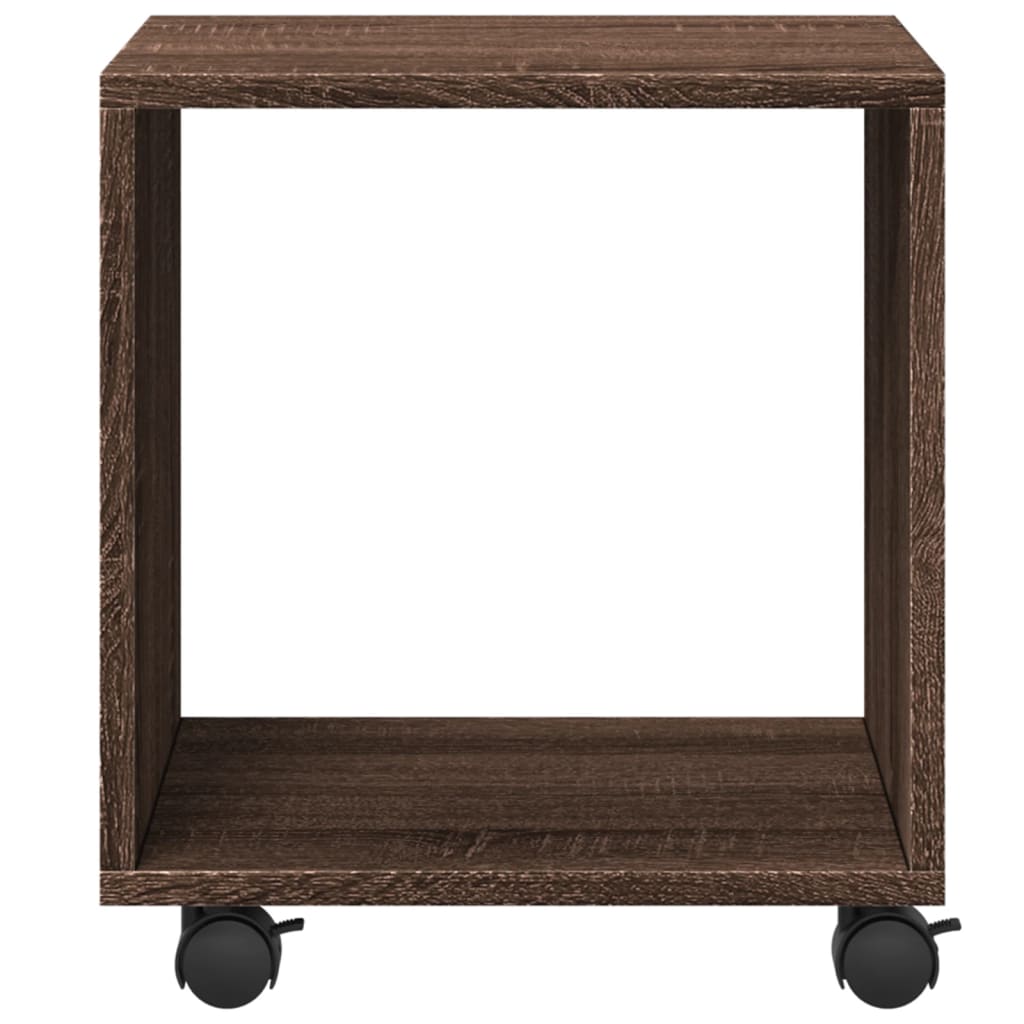 Ντουλάπι Τροχήλατο Καφέ Δρυς 37x33x42,5 εκ. από Επεξ. Ξύλο