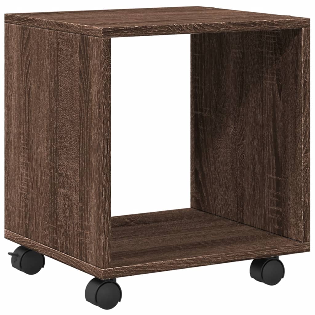 Ντουλάπι Τροχήλατο Καφέ Δρυς 37x33x42,5 εκ. από Επεξ. Ξύλο