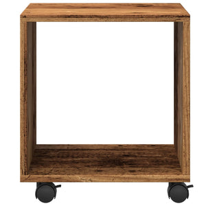 Ντουλάπι Τροχήλατο Όψη Παλαιού Ξύλου 37x33x42,5 εκ. Επεξ. Ξύλο - Pakobazaar