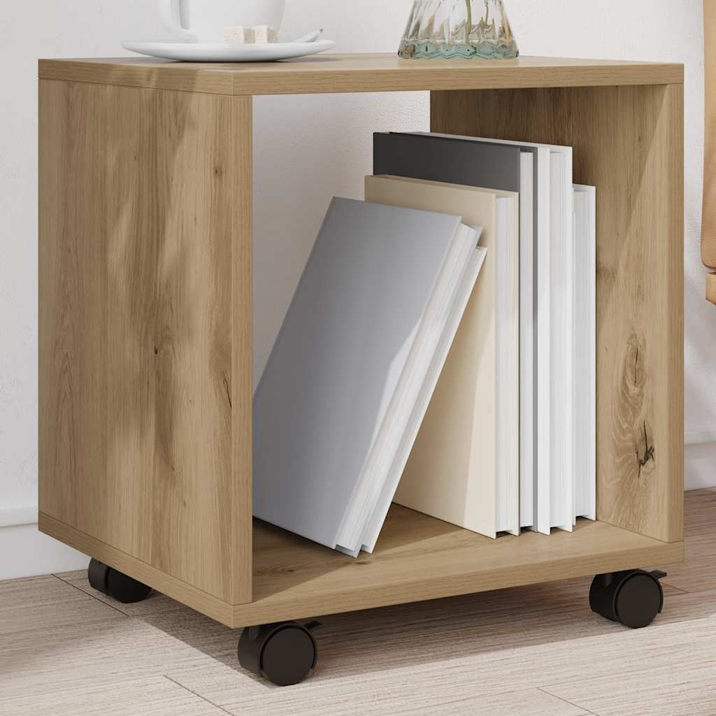 Ντουλάπι Τροχήλατο Αρτισιανή Δρυς 37x33x42,5 εκ. Επεξ. Ξύλο