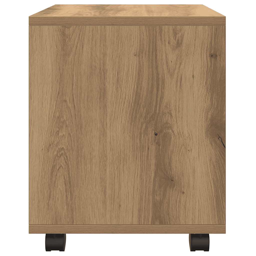 Ντουλάπι Τροχήλατο Αρτισιανή Δρυς 37x33x42,5 εκ. Επεξ. Ξύλο