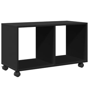 Ντουλάπι Τροχήλατο Μαύρο 72x33x42,5 εκ. από Επεξ. Ξύλο