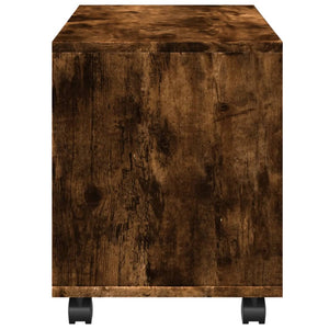 Ντουλάπι Με Ροδάκια Καπνιστή Δρυς 72x33x42,5 εκ. Επεξ. Ξύλο
