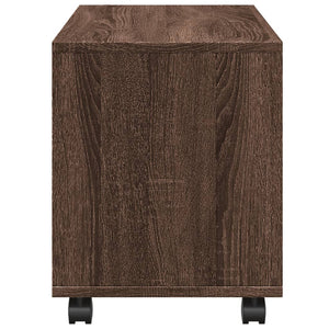 Ντουλάπι Τροχήλατο Καφέ Δρυς 72x33x42,5 εκ. από Επεξ. Ξύλο