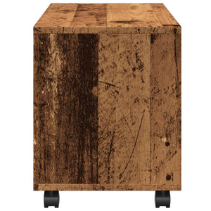 Ντουλάπι Τροχήλατο Όψη Παλαιού Ξύλου 72x33x42,5 εκ. Επεξ. Ξύλο
