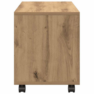 Ντουλάπι Τροχήλατο Αρτισιανή Δρυς 72x33x42,5 εκ. Επεξ. Ξύλο