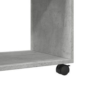 Βοηθητικό Τραπέζι με Ρόδες Γκρι Σκυρ 70x35x60 εκ Επεξ. Ξύλο