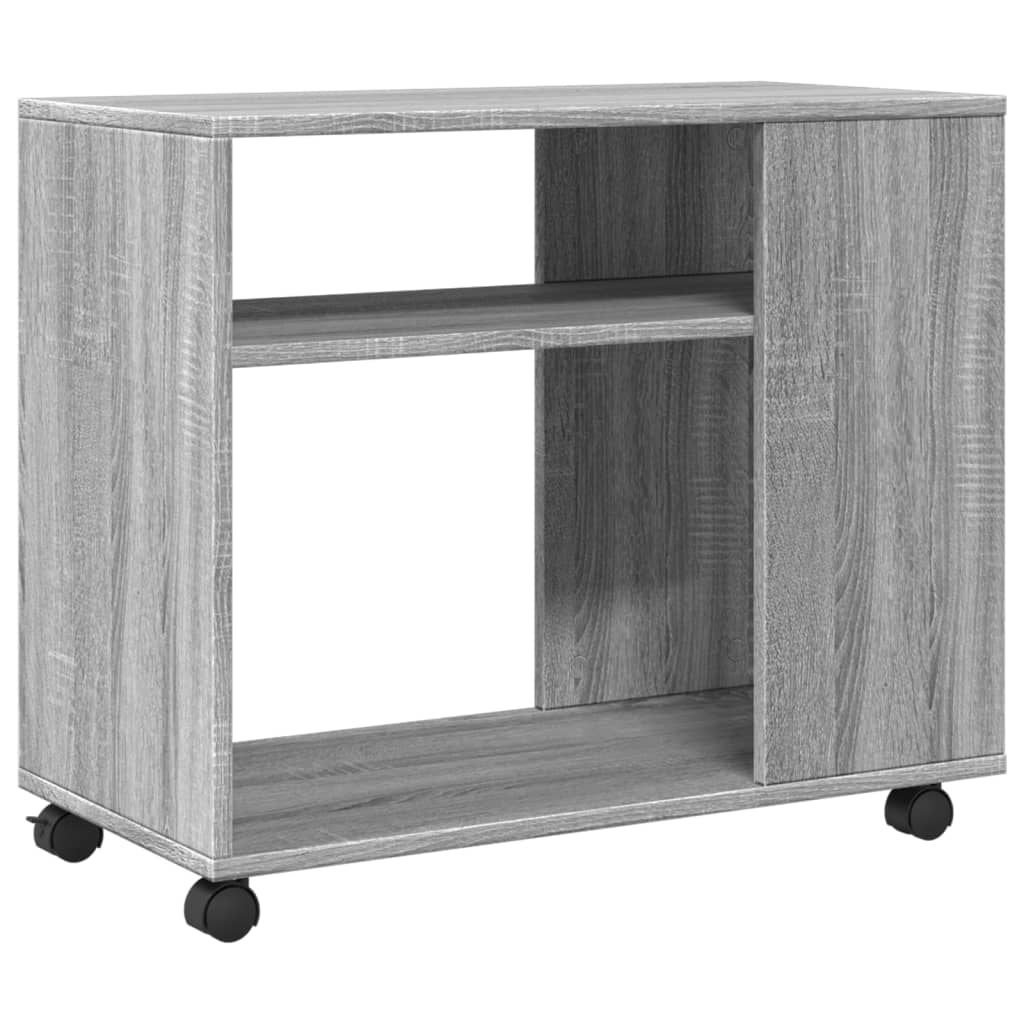 Βοηθητικό Τραπέζι με Ρόδες Γκρι Sonoma 70x35x60 εκ Επεξ. Ξύλο