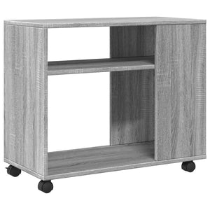 Βοηθητικό Τραπέζι με Ρόδες Γκρι Sonoma 70x35x60 εκ Επεξ. Ξύλο
