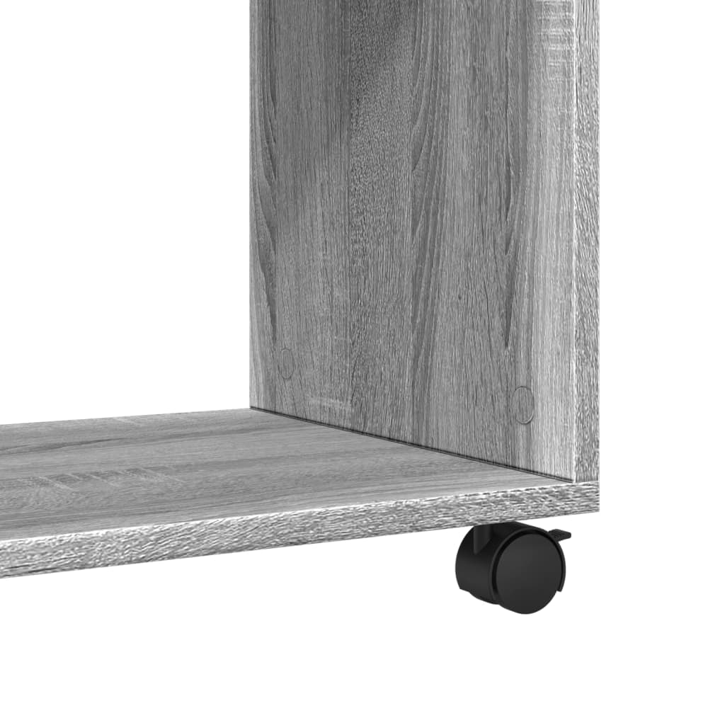 Βοηθητικό Τραπέζι με Ρόδες Γκρι Sonoma 70x35x60 εκ Επεξ. Ξύλο