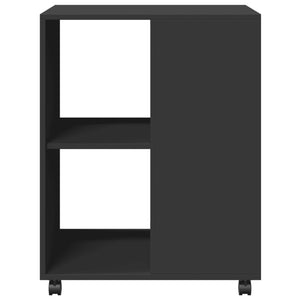 Βοηθητικό Τραπέζι με Ρόδες Μαύρο 55x60x78 εκ. Επεξ. Ξύλο