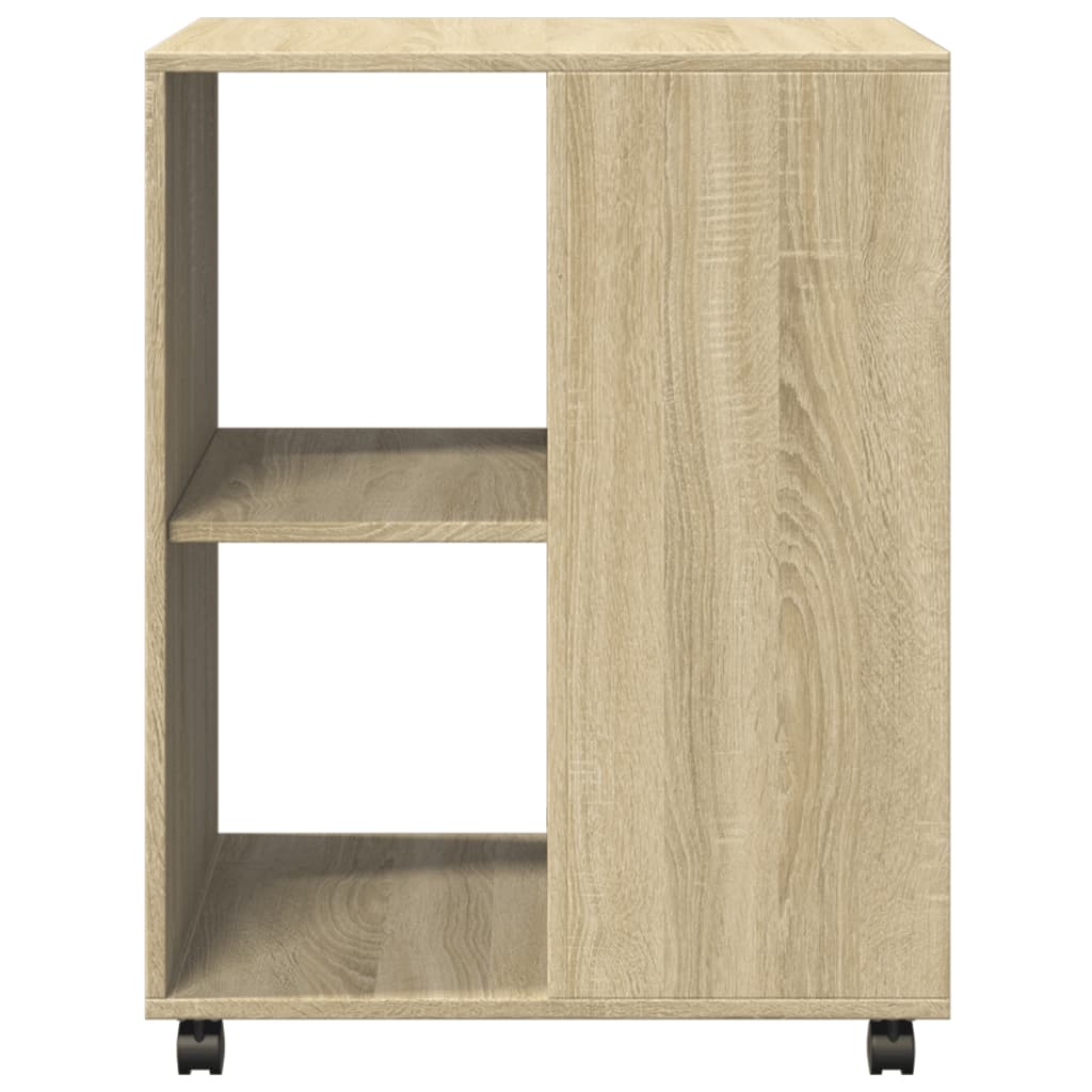Βοηθητικό Τραπέζι με Ρόδες Sonoma Δρυς 55x60x78 εκ. Επεξ. Ξύλο