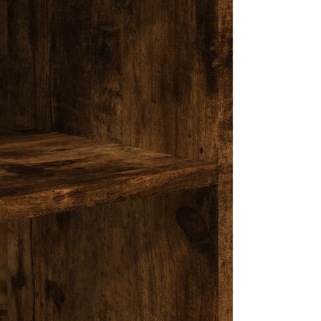 Βοηθητικό Τραπέζι με Ρόδες Καπνιστή Δρυς 55x60x78 εκ. Επ. Ξύλο - Pakobazaar