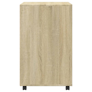 Ντουλάπι Τροχήλατο Sonoma Δρυς 60x48x81 εκ. από Επεξ. Ξύλο