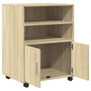 Ντουλάπι Τροχήλατο Sonoma Δρυς 60x48x81 εκ. από Επεξ. Ξύλο