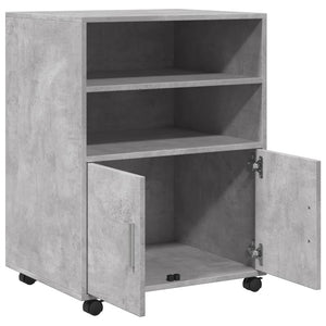 Ντουλάπι Τροχήλατο Γκρι Σκυρ. 60x48x81 εκ. από Επεξ. Ξύλο - Pakobazaar