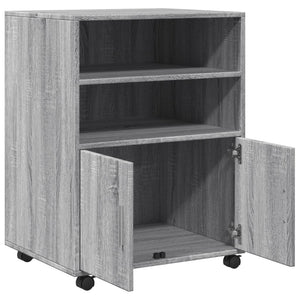 Ντουλάπι Με Ροδάκια Γκρι Sonoma 60x48x81 εκ. Επεξεργασμένο Ξύλο - Pakobazaar