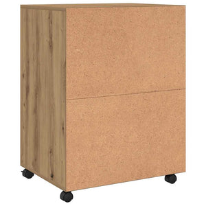 Ντουλάπι Τροχήλατο Αρτισιανή Δρυς 60x48x81 εκ. από Επεξ. Ξύλο - Pakobazaar