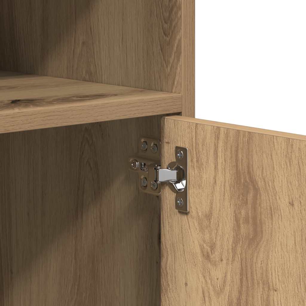 Ντουλάπι Τροχήλατο Αρτισιανή Δρυς 60x48x81 εκ. από Επεξ. Ξύλο - Pakobazaar