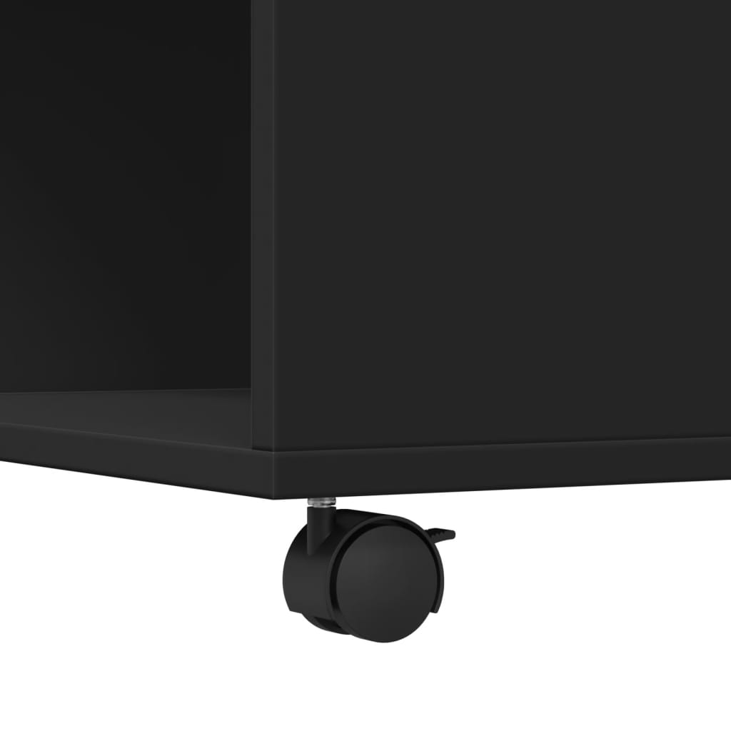 Τραπεζάκι Σαλονιού Μαύρο 80x80x40 εκ. από Επεξεργασμένο Ξύλο