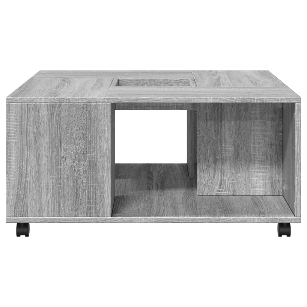 Τραπεζάκι Σαλονιού Γκρι Sonoma 80x80x40 εκ. Επεξεργασμένο Ξύλο